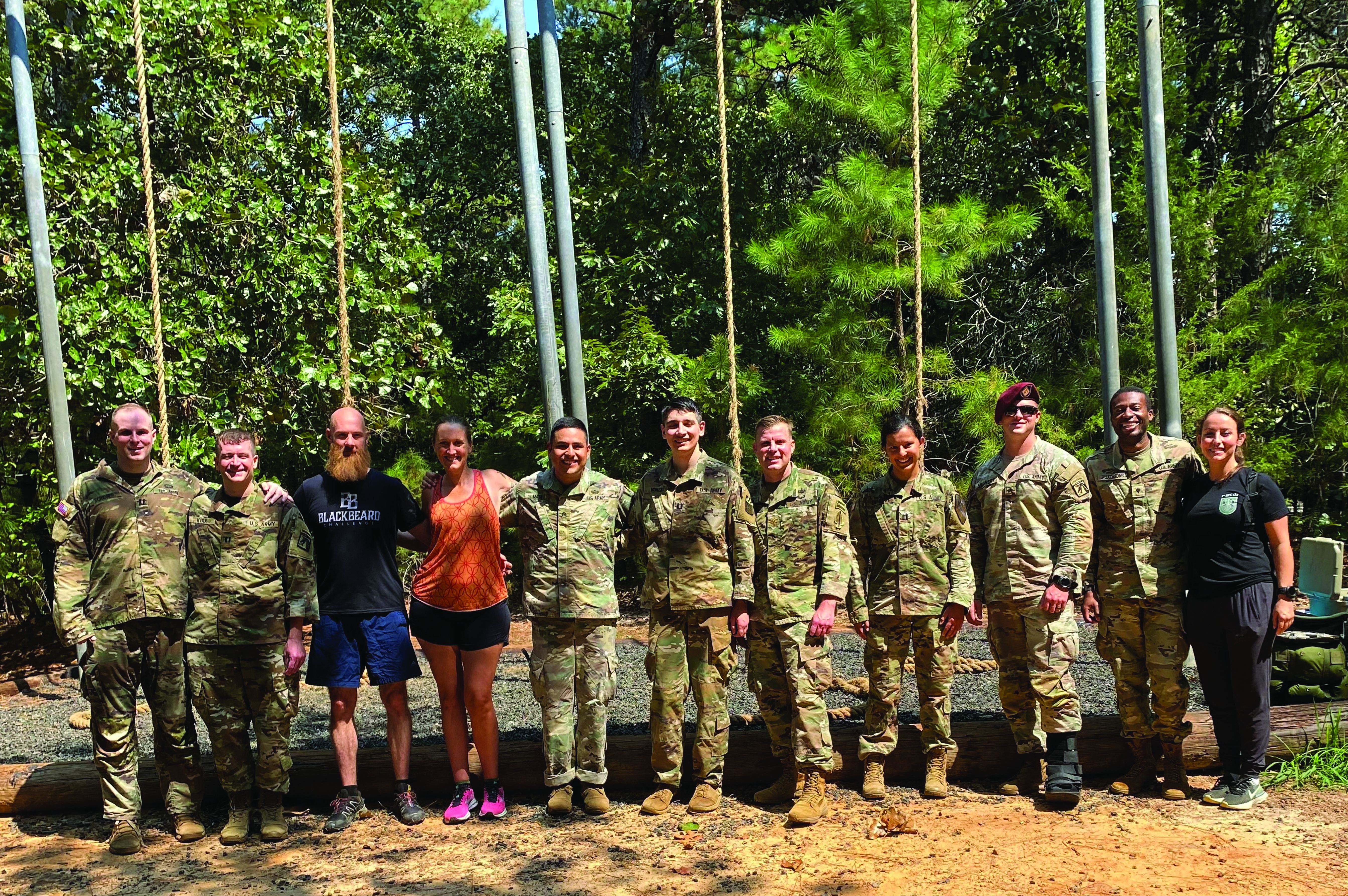 In memoriam of the Army JAG Corps members lost in combat throughout twenty years of the Global War on Terror, the Order of the JAGWAR administered a memorial “Triple-R Challenge” on the 20th anniversary of the 9/11 attacks at Fort Bragg, NC. XVIII Airborne Corps judge advocates, paralegals, and civilians were joined by spouses and friends to undertake this grueling event to honor our fallen fellow dual professionals.